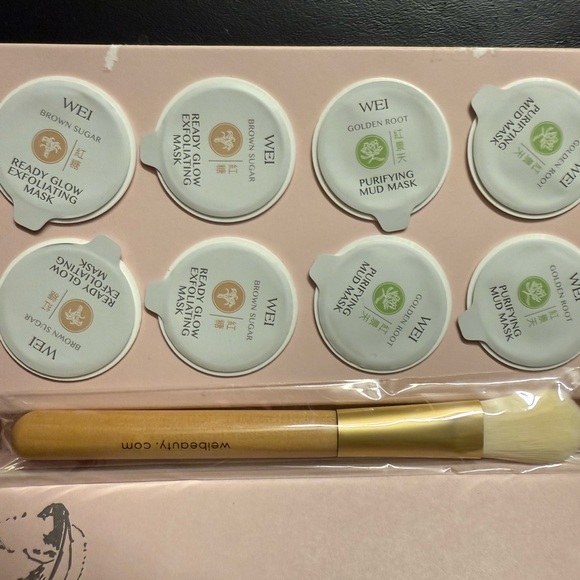 Elegant Pink Floral Skincare Mask by WEI - Picture 2 of 5